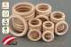 Holzring 55 mm Beißring Naturholzring Gebissring Greifring Buchenholzring Zahnring Makramee-Ring Zahnungshilfe Greiflinge