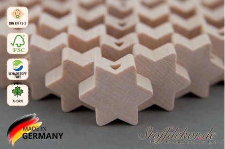 Motivperle Herz Holzperlen Babyperlen Formperlen Bastelperlen für Babyketten Greiflinge Schnullerketten Kinderwagenketten