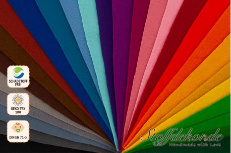 Filz 1 mm Filzblatt 20x30 cm Bastelfilz Taschenfilz Stickfilz Polyesterfilz Filzbogen Dekofilz Filzstoff Textilfilz Filztuch