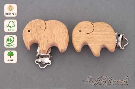 Holzclip Vogel Schnullerclip Schnullerkettenclip Anhängerclip Babyclip für Wagenkette Buggy Maxi-Cosi Kinderwagenanhänger
