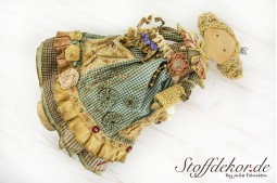 Kunstpuppe Vintage Doll Stoffpuppe Dekoration Puppe Trachtenpuppe Stoff Doll Shabby Puppe